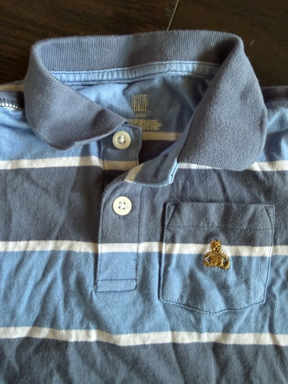 Blue Striped Polo Shirt- Baby Gap